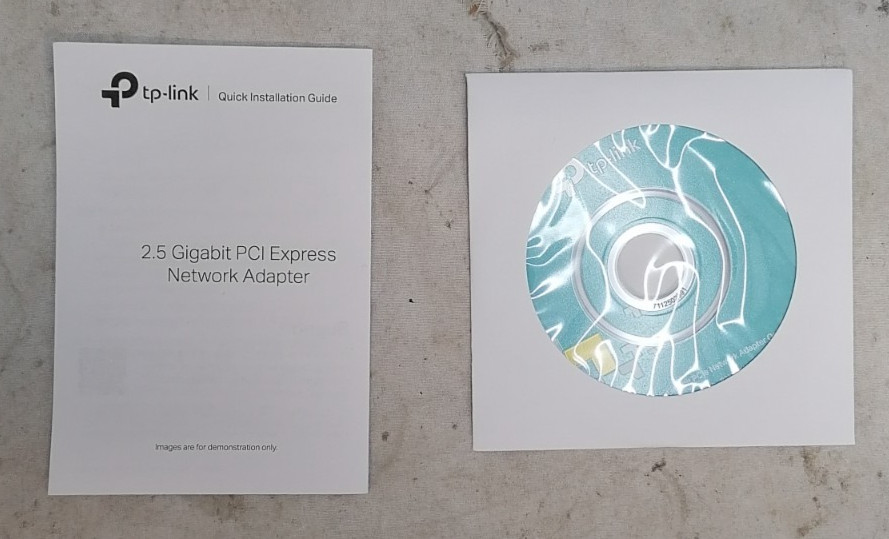Tp-Link Resource CD CD552A1 With Guide For 2.5 Gigabit PCIe Network Adapter
