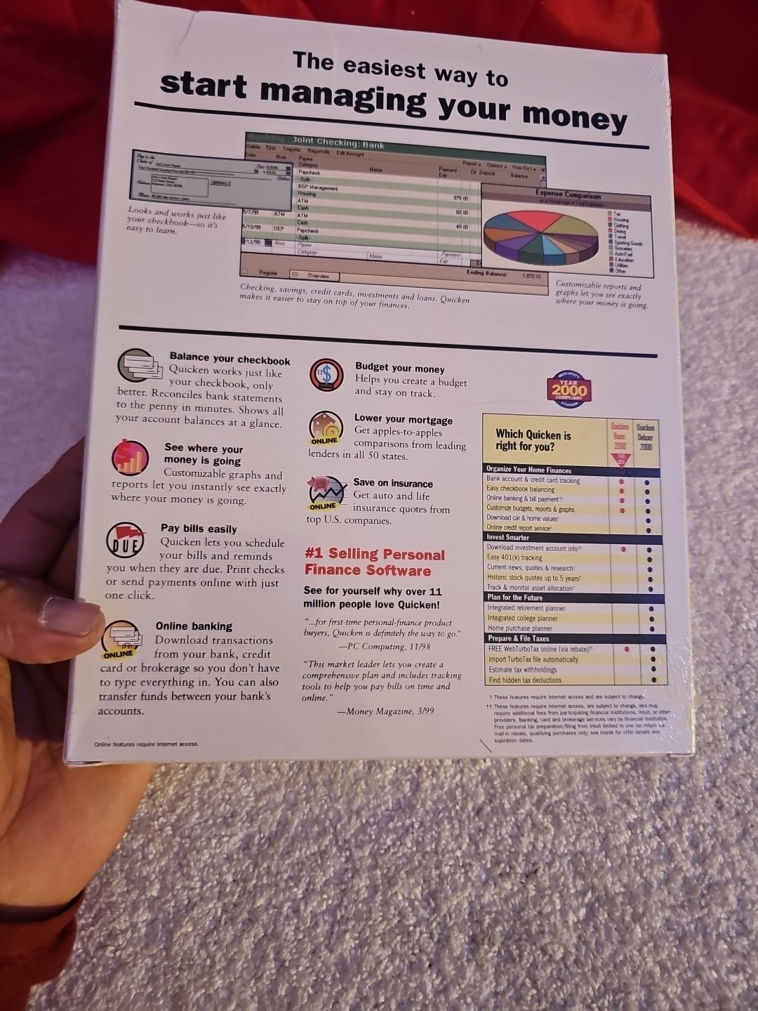 Intuit Quicken 2000 for Windows – Complete Boxed Financial Software NEW Sealed”