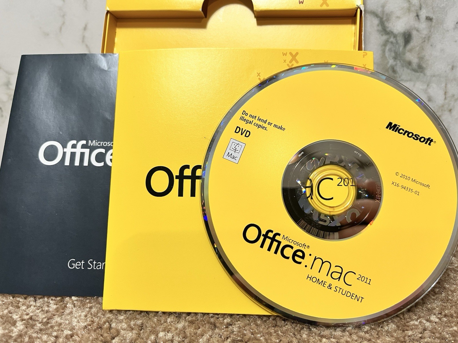Microsoft Office Mac 2011 Home & Student Software 1 User + Product Key