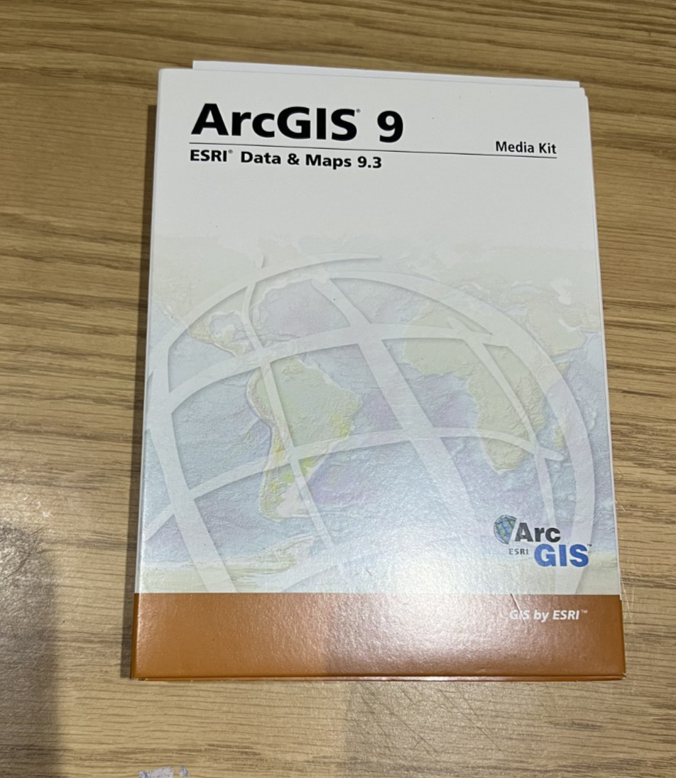 Set of 2 ArcGIS 9 Data & Maps and Arcview 9.3 Media Kit GIS by ESRI DVDs Mapping