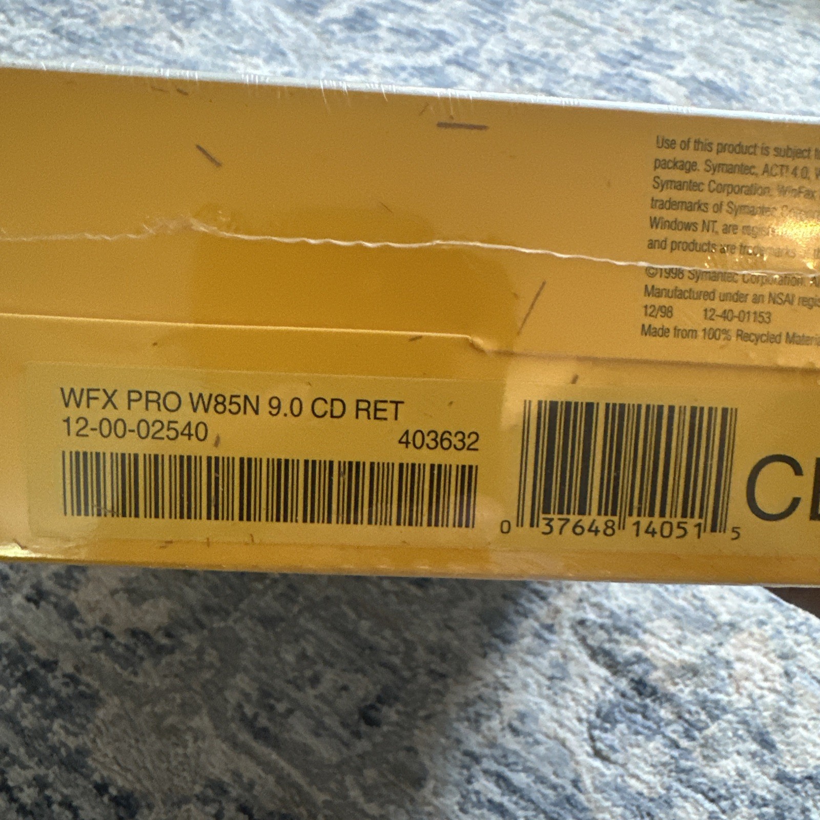 Symantec WinFax Pro Version 9.0 BRAND NEW FACTORY SEALED vintage Windows PC