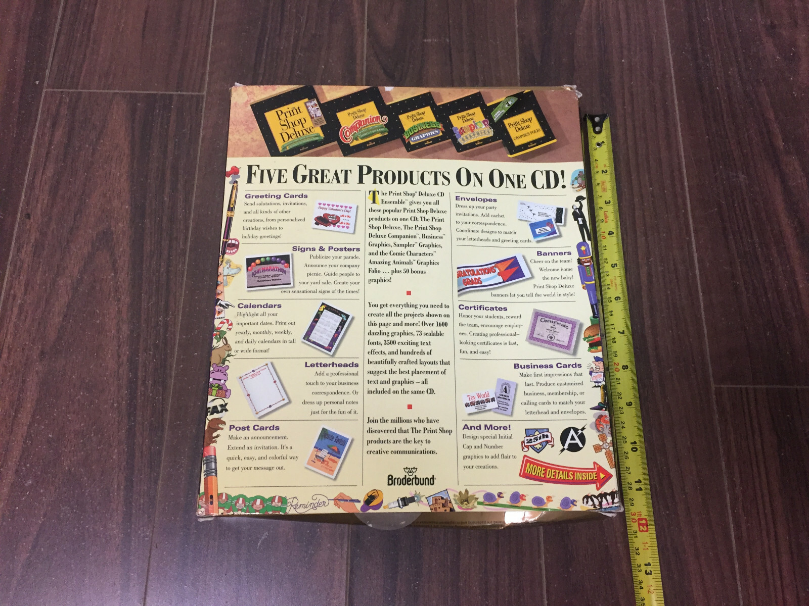 The Print Shop Deluxe CD Ensemble Macintosh Big Box Retro 90’s