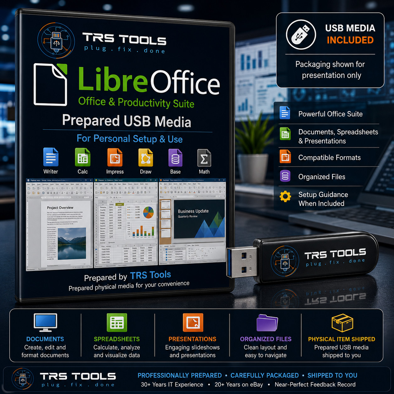 LibreOffice USB Prepared Physical Media Office Suite