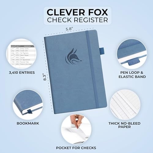 Check Register Book – Deluxe Transaction Register, Accounting Ledger Book,