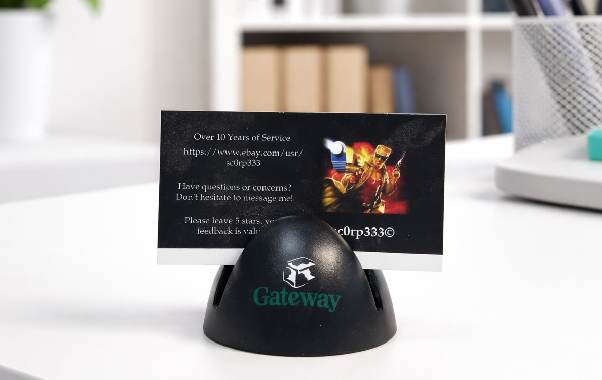 Gateway Computer Y2K 2000 Business Card Holder For Office Desk RARE WoW