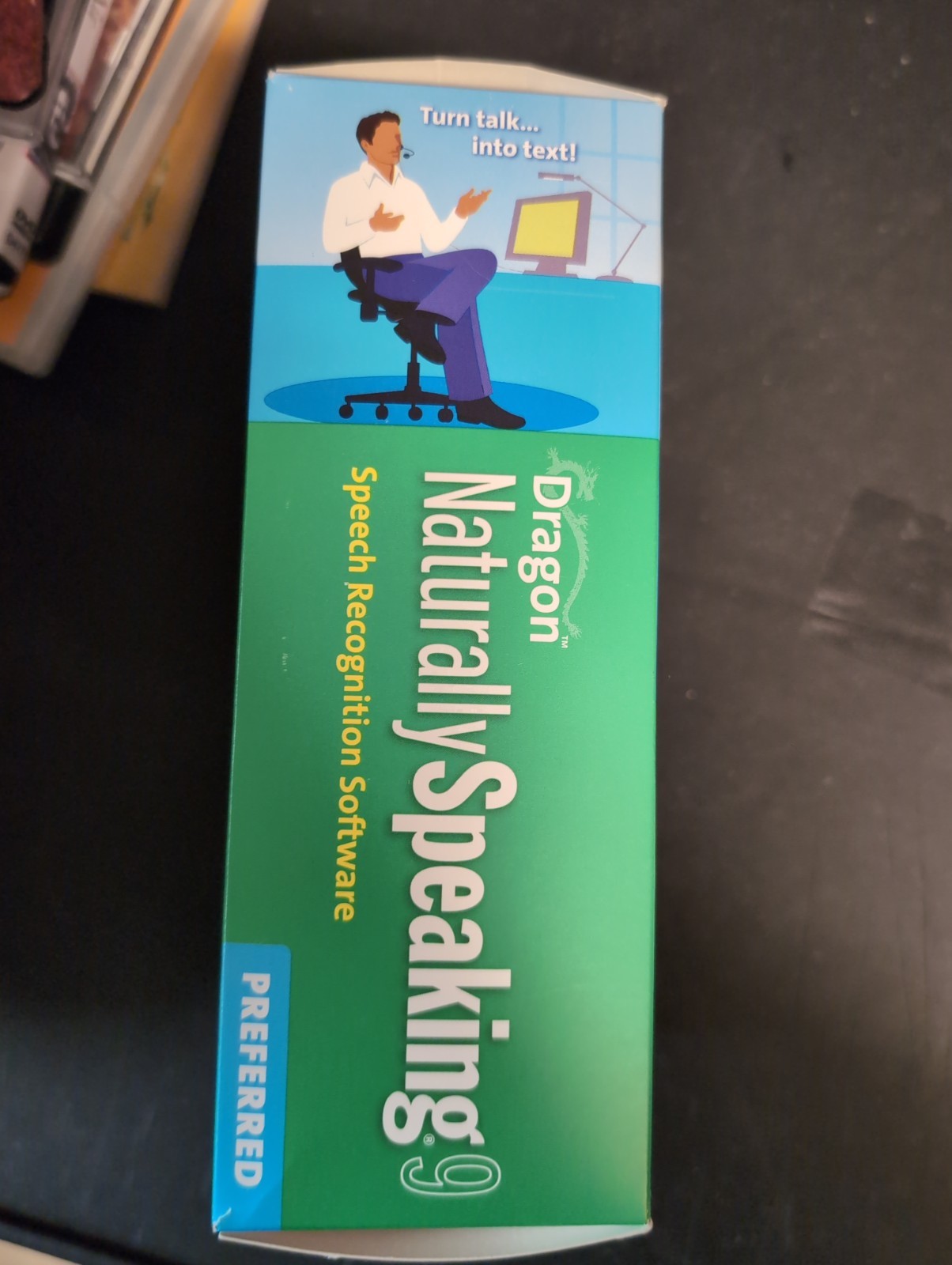 Dragon Naturally Speaking 9 with box, serial number, Headset, Inserts – Open Box