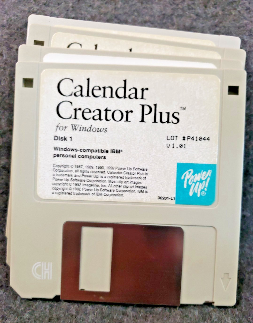 Vintage Spinnaker Calendar Creator Plus Version 1 for Windows 3.1 (C19B2)
