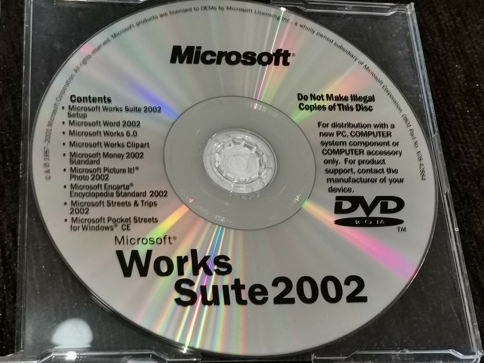 Microsoft Works Suite 2002. ver.6.0 English.CD With Product Key.