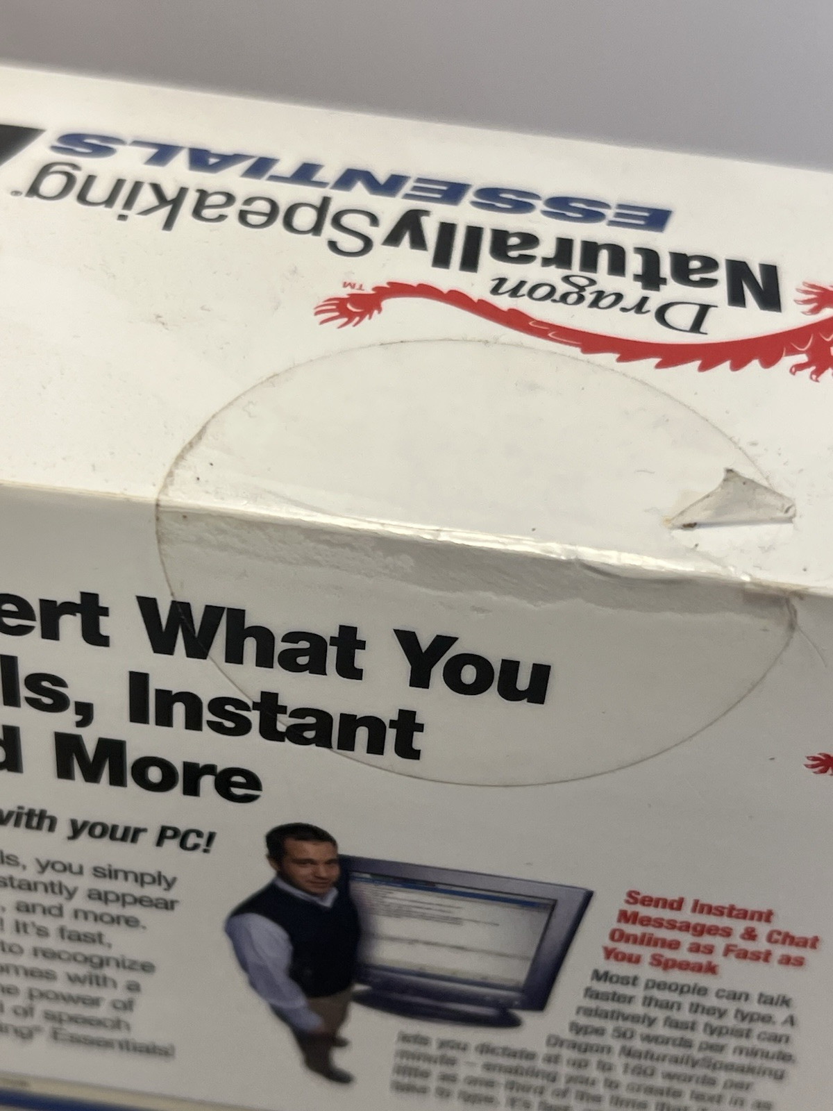 NIB Dragon Naturally Speaking 7 Essentials- By Scansoft