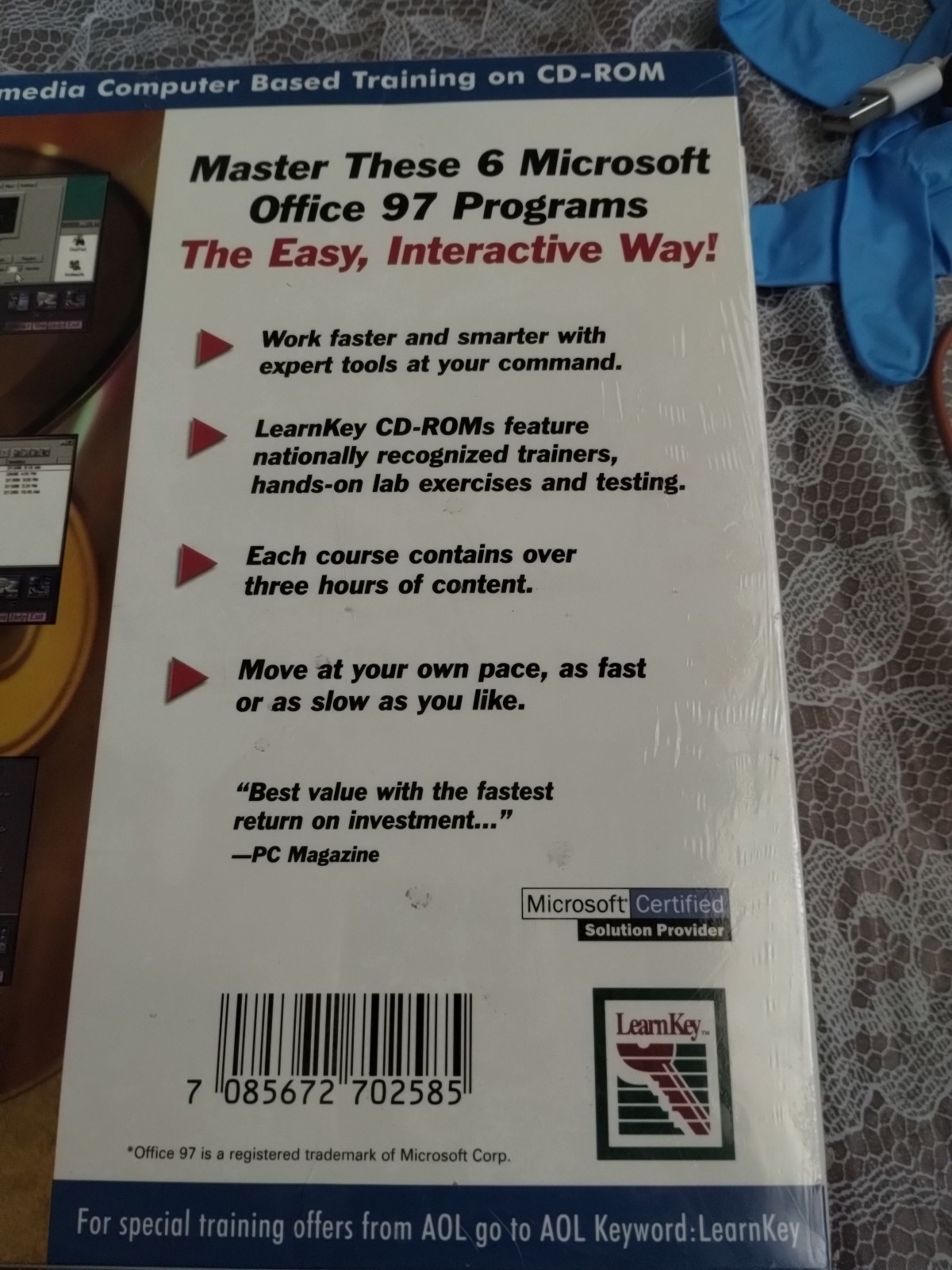 Learn Key Microsoft Office 97 PC Trainin Software CDR Set Window 98 Sealed