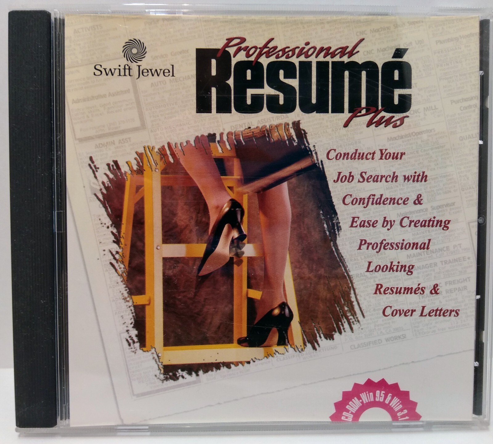 Professional Resume Plus – CD Cover Letters – Windows 3.1/95 Vintage