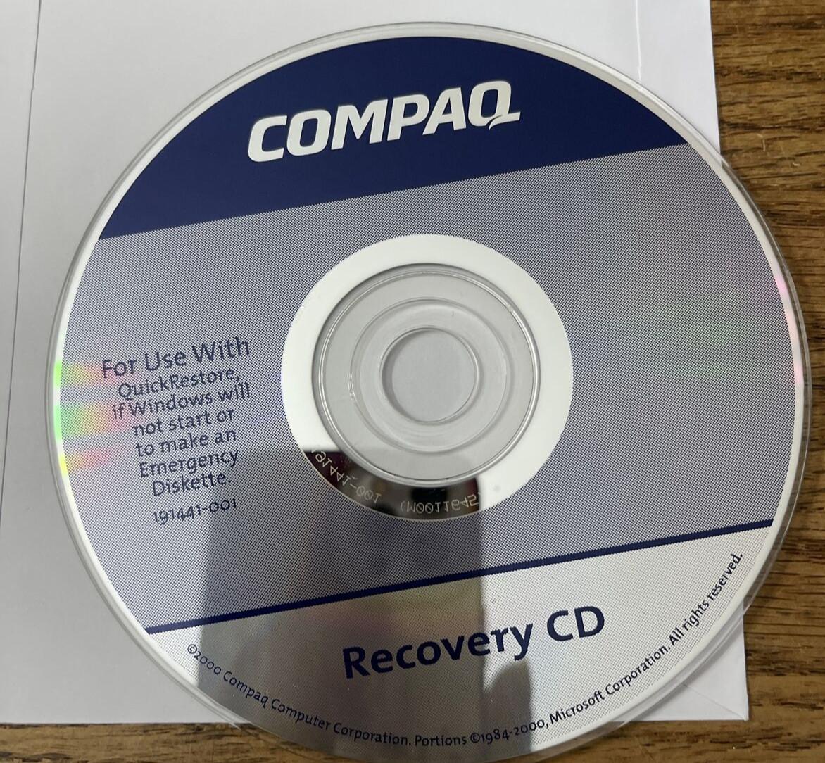 Compaq Recovery PC Software