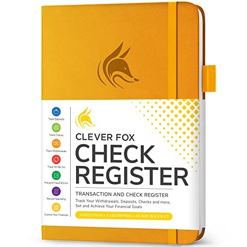 Check Register Book – Deluxe Transaction Register, Accounting Ledger Book,