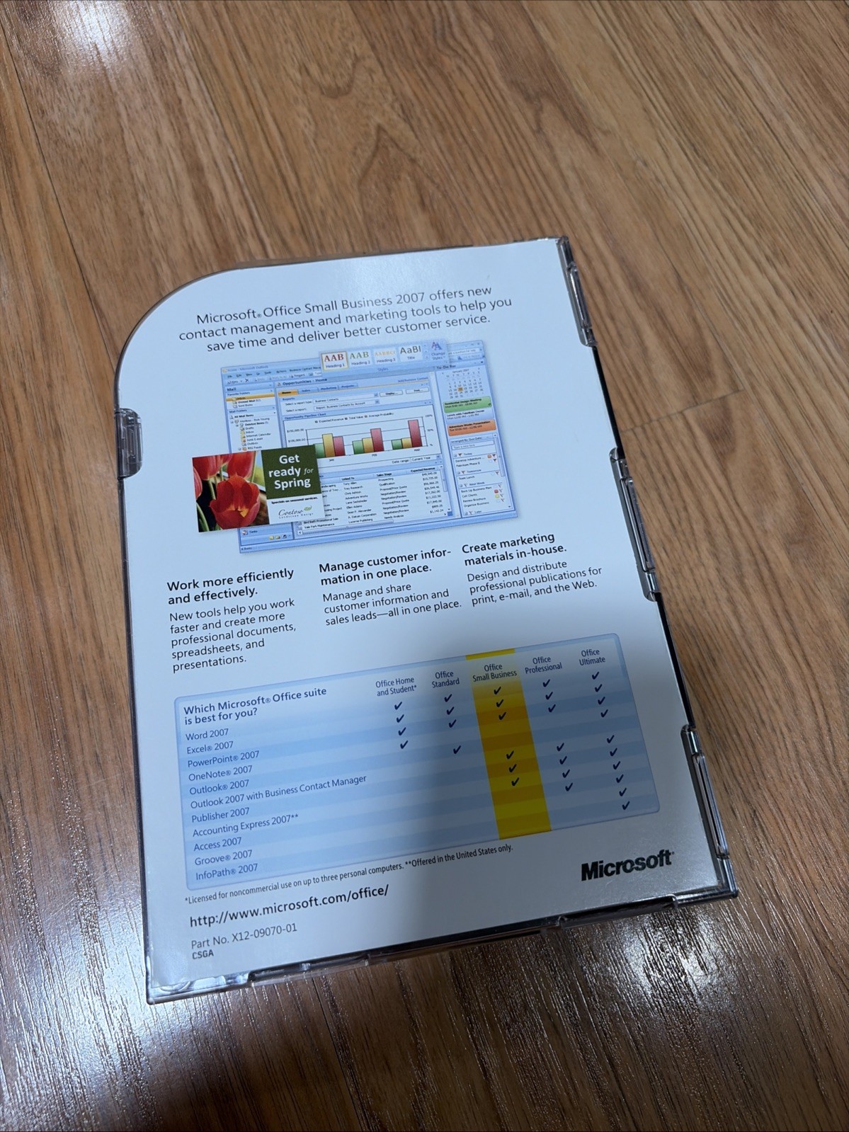 Microsoft Office Small Business 2007 Software Excel Word