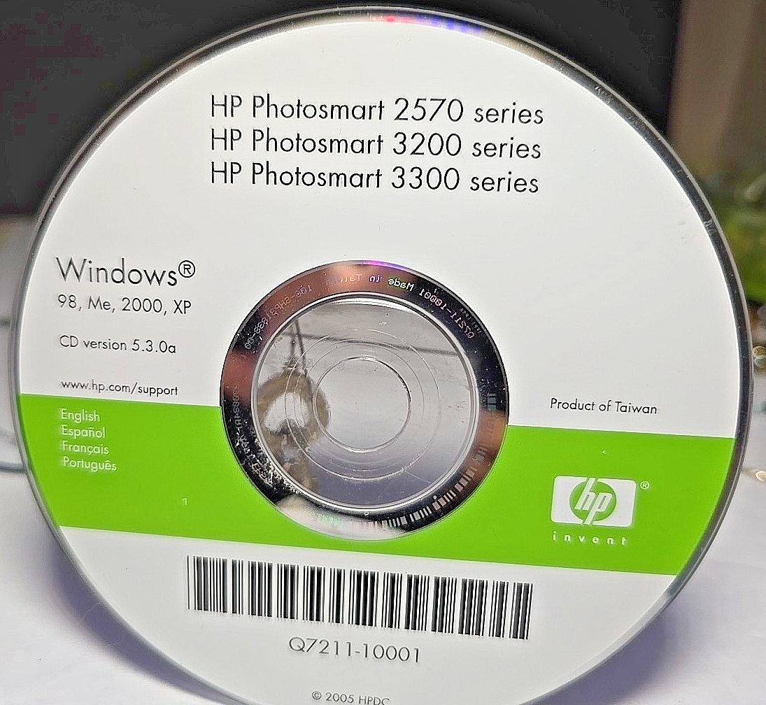 HP Photosmart 2570/3200/3300 Series Version 5.3.0a CD-Q7211-10001-98,Me,2000,XP