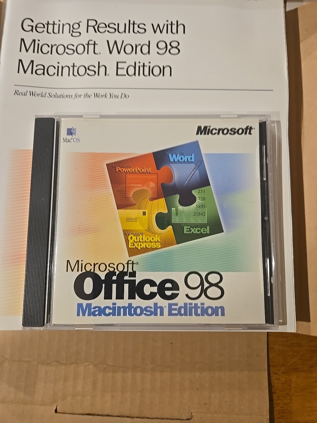 Microsoft Office 98 Macintosh Edition Complete W/Booklets – Untested
