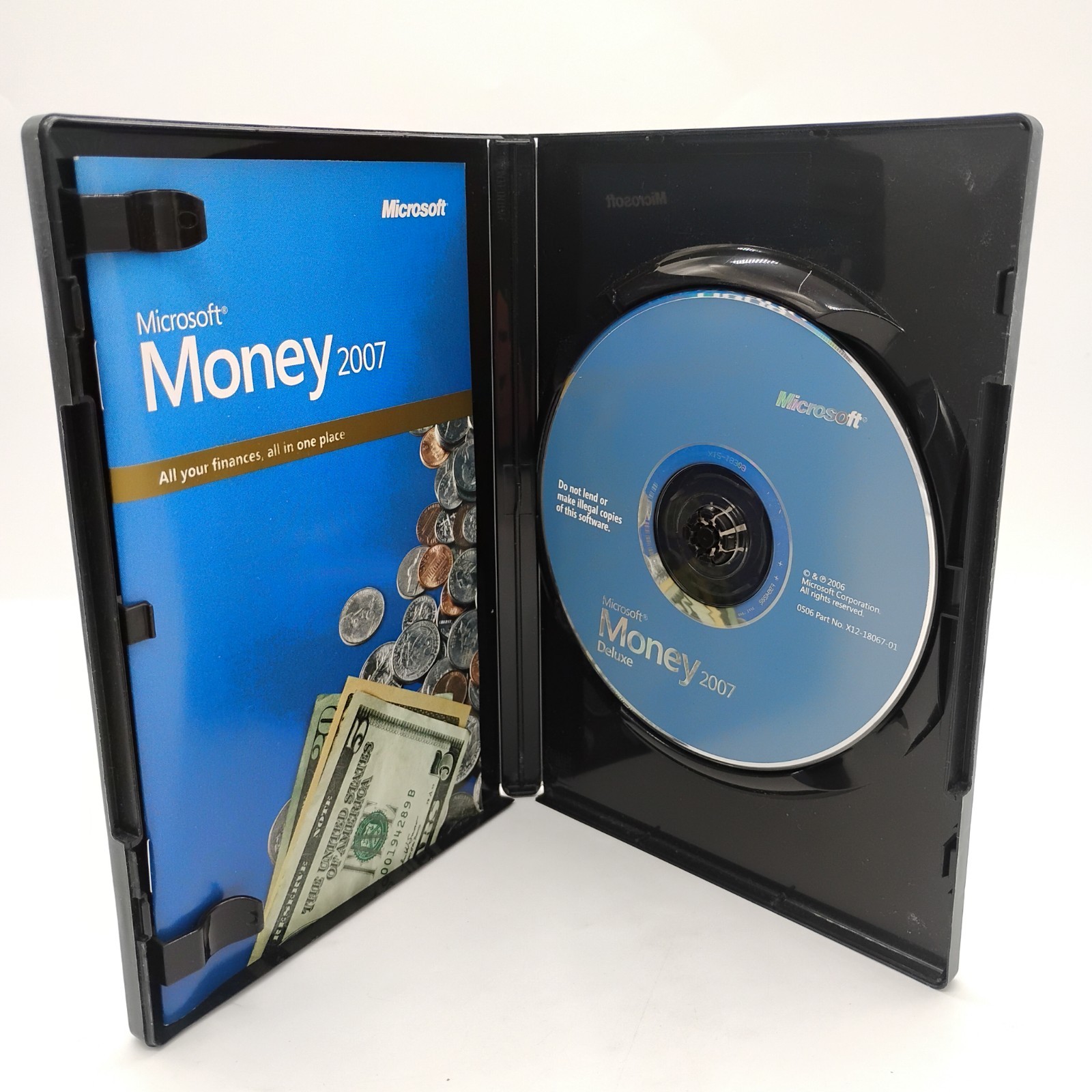 Microsoft Money Deluxe 2007 (Windows PC) Accounting Finance w/ Manual VGC