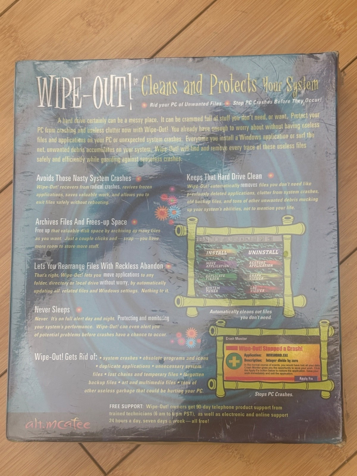McAFEE PERVENTS WIPE-OUTS WINDOWS 95 CD-ROM CRASH PROTECTION NEW SEALED