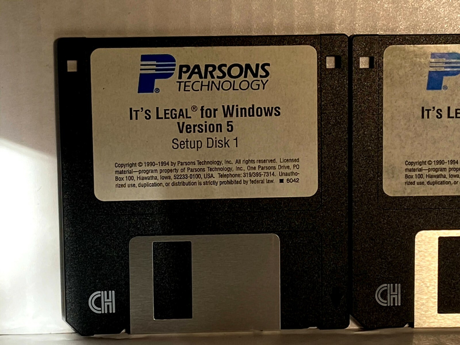 Parsons ® Technology ITS LEGAL for Windows version 5 Disc 1-3,3.5″ Floppy- LIL-C