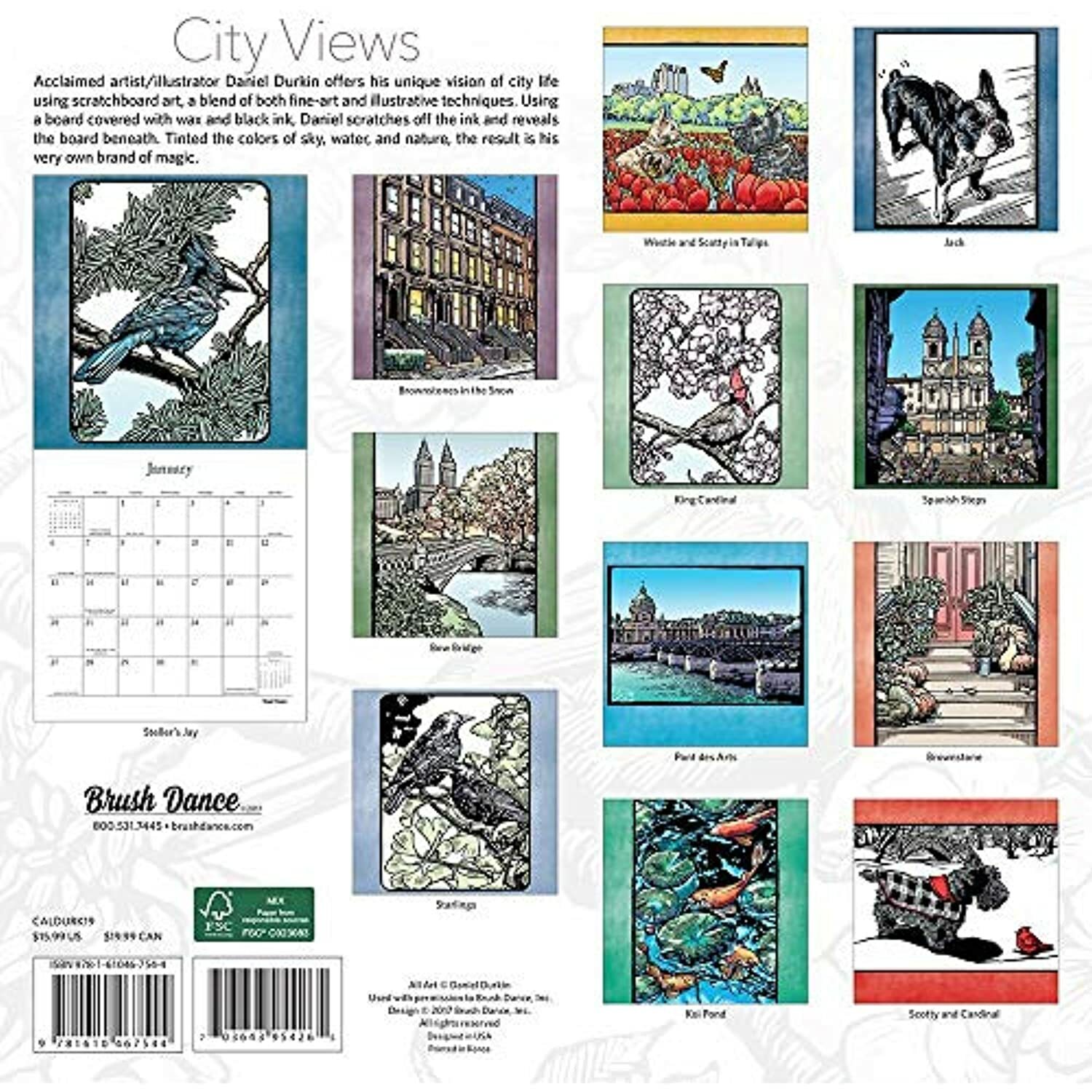 Brush Dance, 2019 City Views Wall Calendar