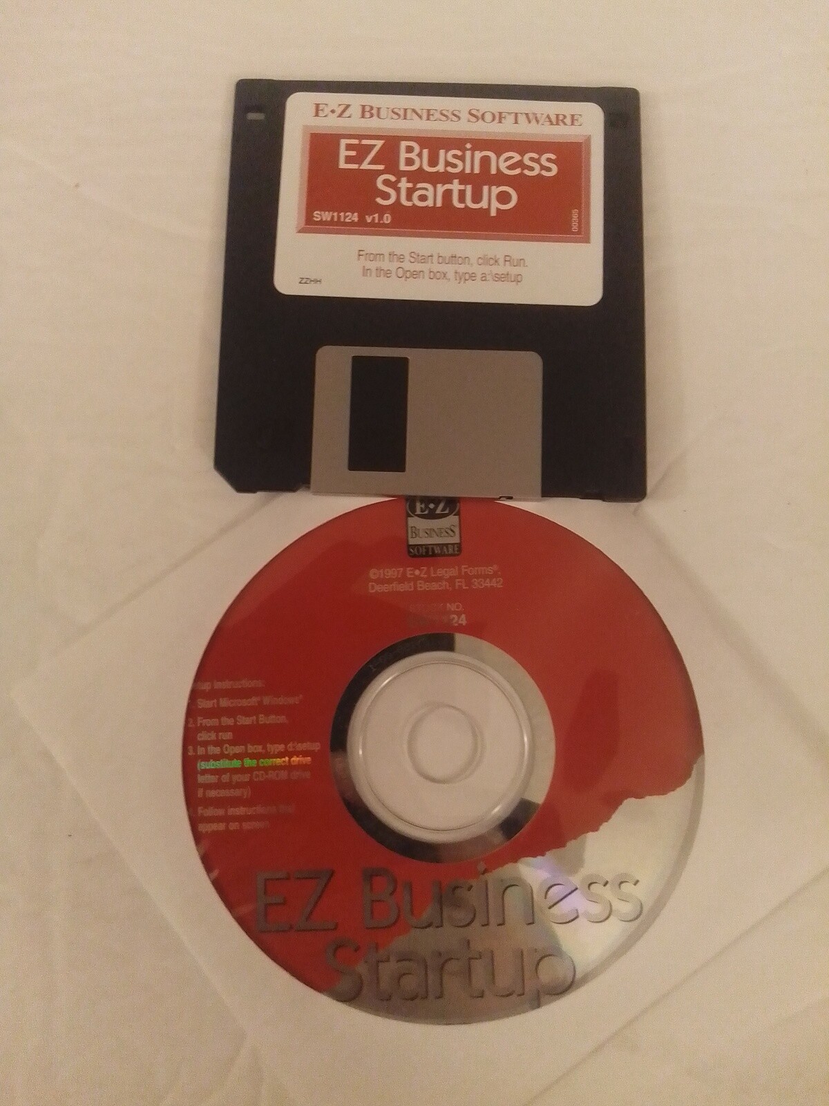 EZ Legal SW1124 E-Z Business Start-up Software CD-ROM / 3.5″ Floppy LN