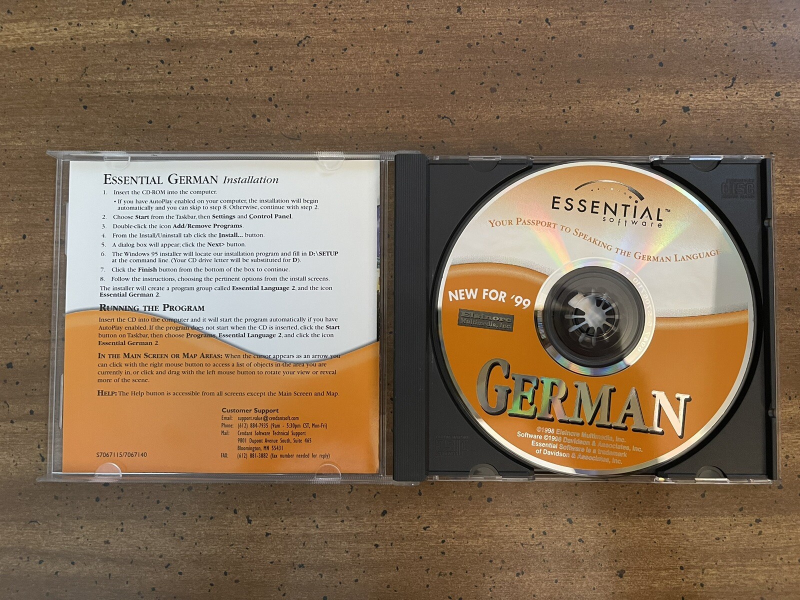 Learn German Language PC CD Rom Windows 95 Elsinore NOT Rosetta Stone Duolingo