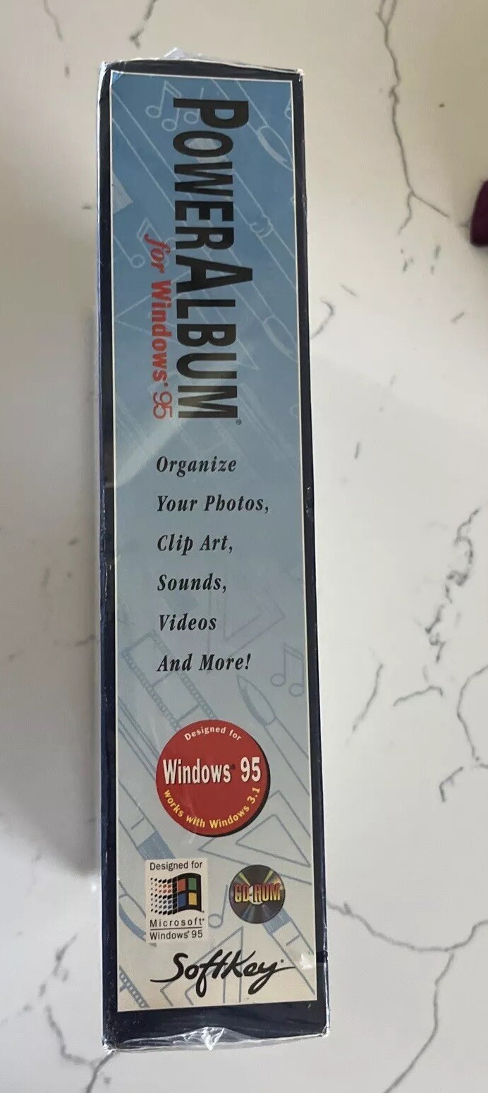 Vintage Windows 95 Power Album Big Box PC Software Softkey New & Sealed