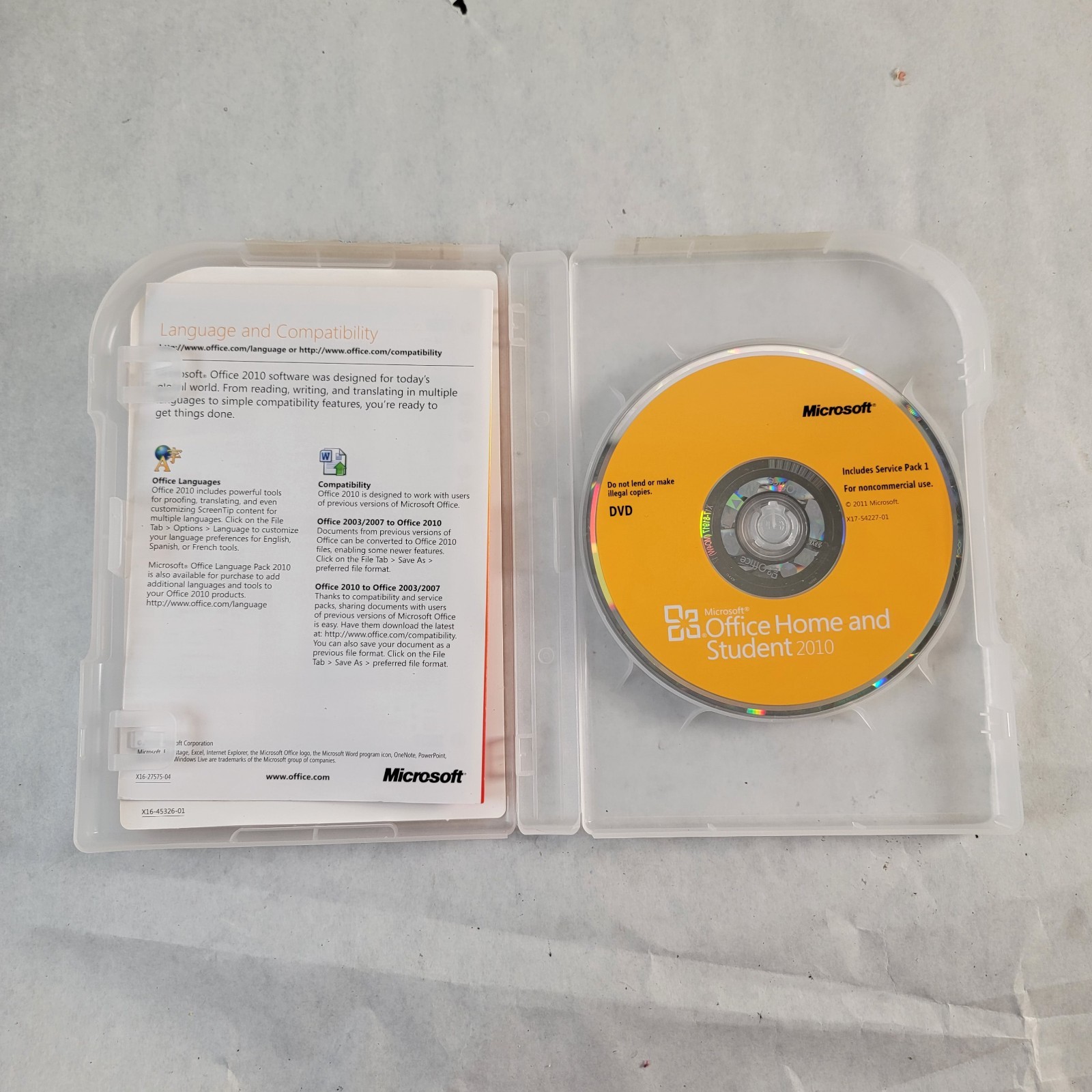 Microsoft Office Home and Student 2010 Family Pack 3 PC Word Excel PowerPoint