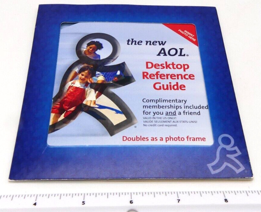 AOL 9.0 Internet Desktop Reference Guide Photo Frame CD Disc