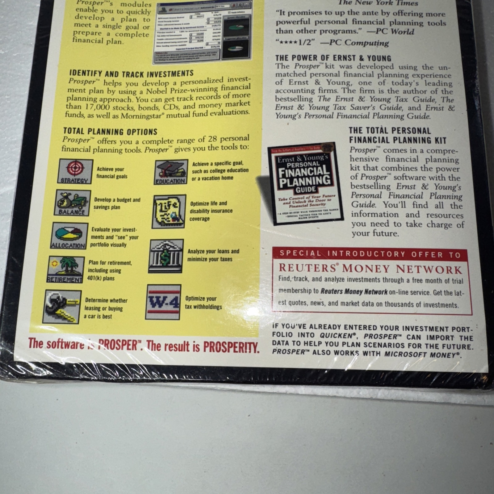 Ernst & Young’s Prosper Your Total Financial Planning Kit Software And Book