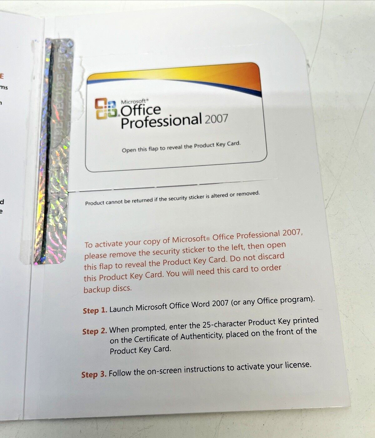 Microsoft Office 2007 Professional Full Version+Product Key Accounting No CD