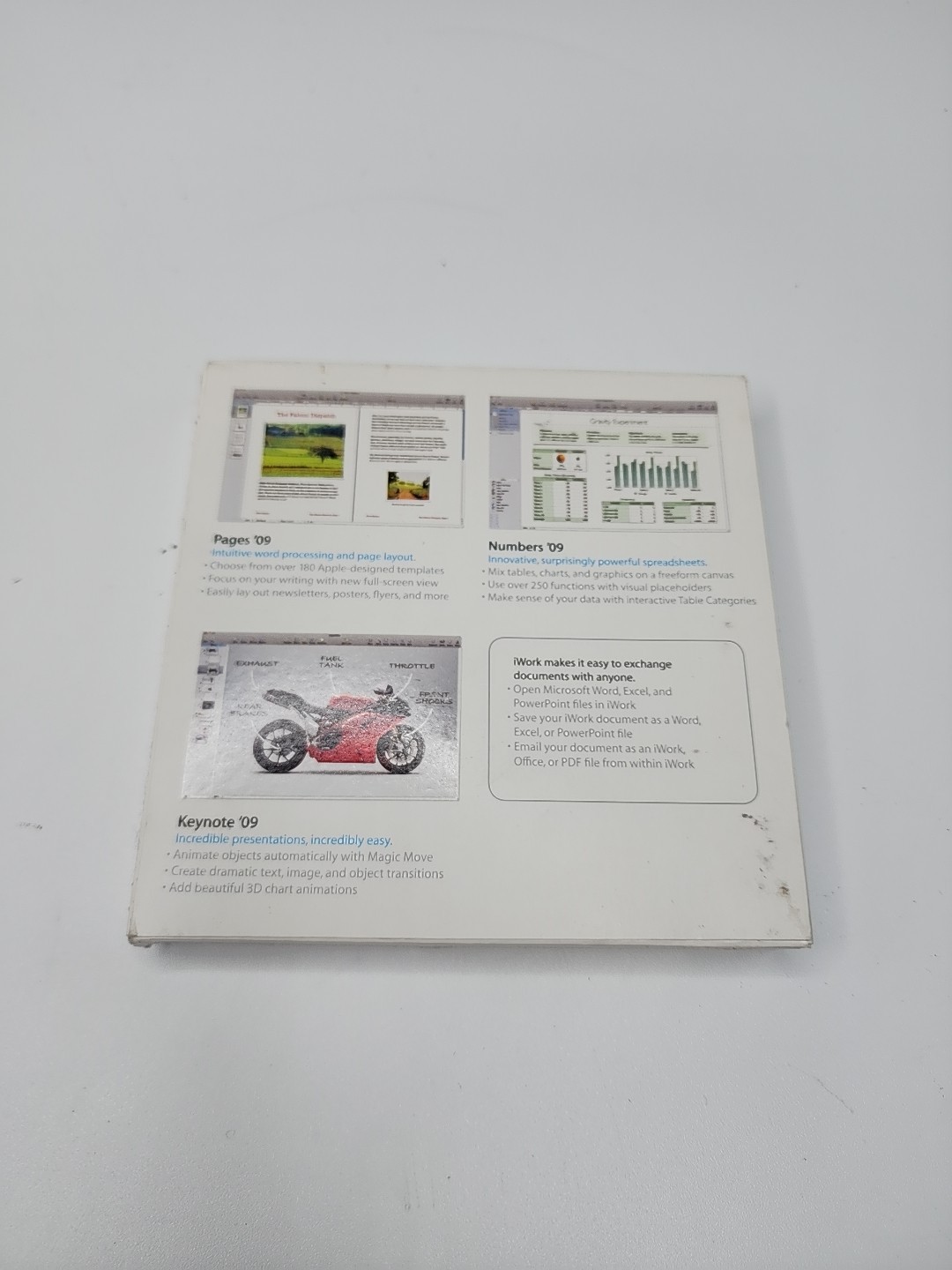 Apple iWork ’09 V9.0 MB942Z/A Install DVD Full Retail Version for Mac