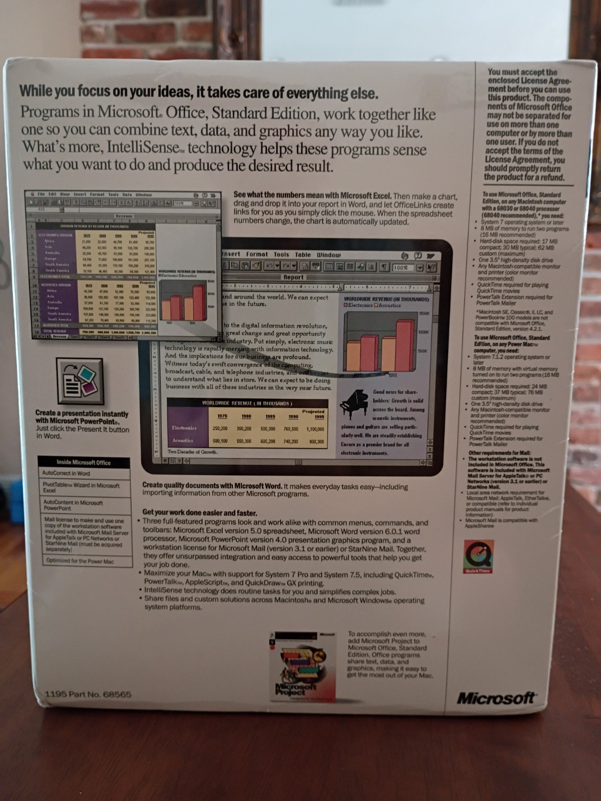 Microsoft Office Standard 4.2.1 for Mac in the Original Box