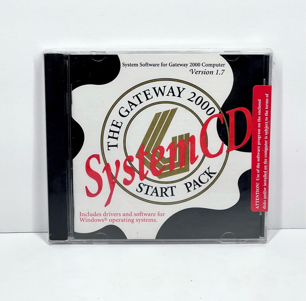 Vintage Gateway 2000 Start Pack Version 1.7 System CD Software NEW SEALED