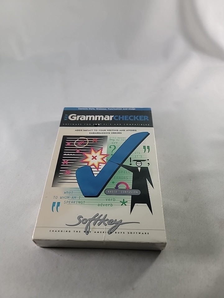 Grammar Checker Softkey Software Sealed IBM compatible 3 1/2 5 1/4 New/Sealed