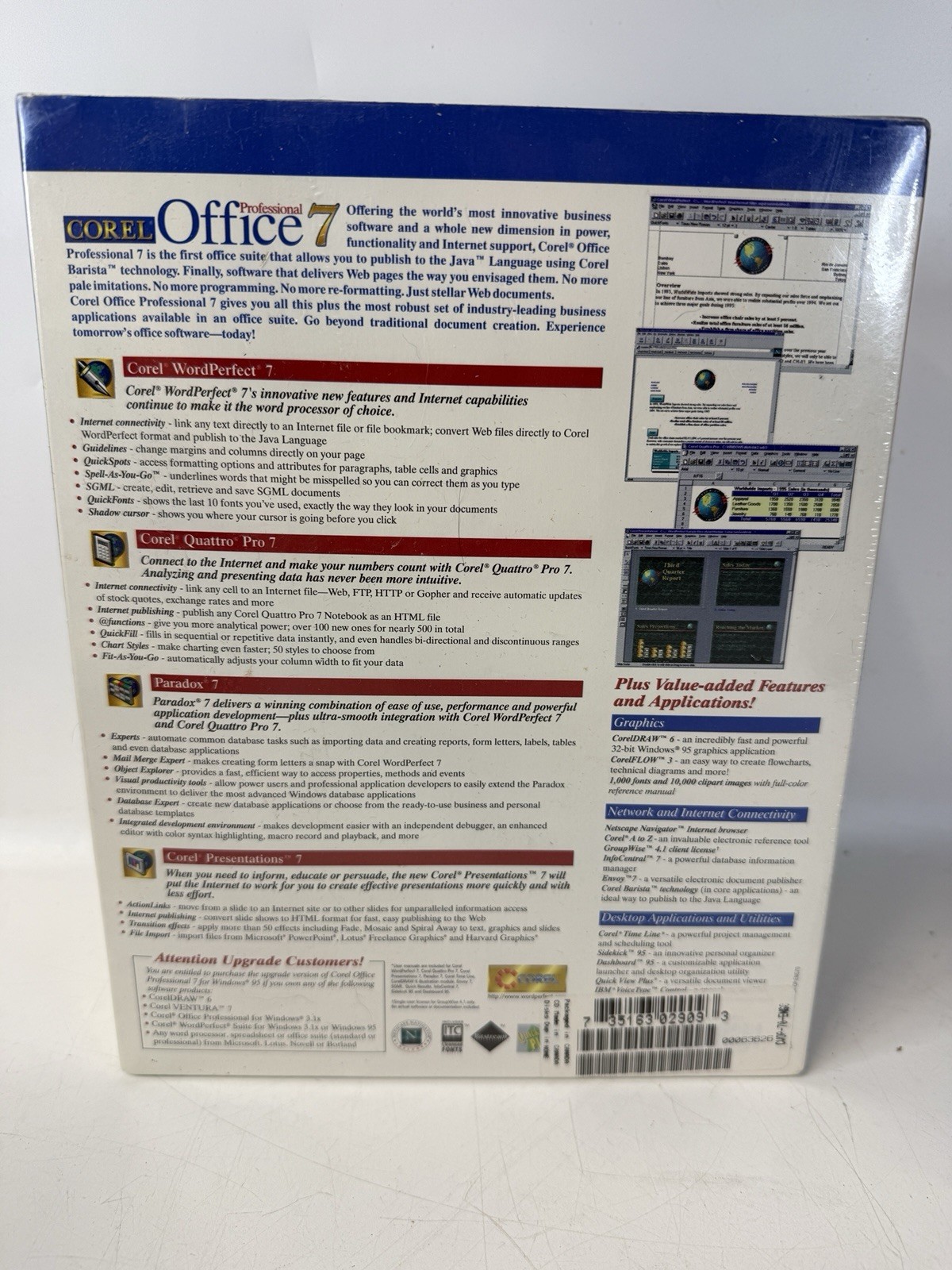 Corel Office Professional 7 CD and User Manual, Corel Office Professional 7 New