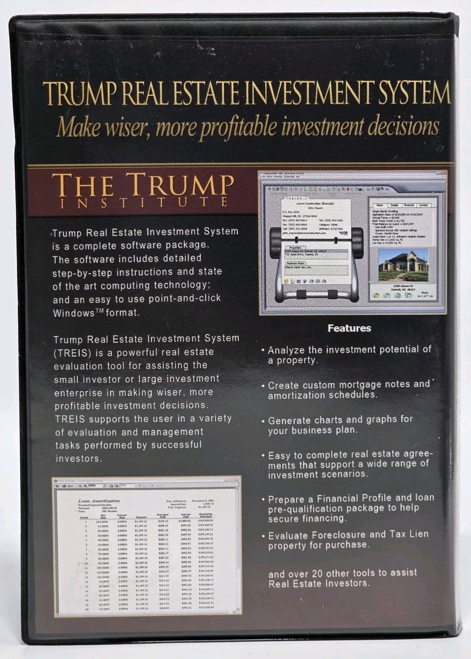 Rare Trump Institute Real Estate Investment System Software TREIS CD Collectible