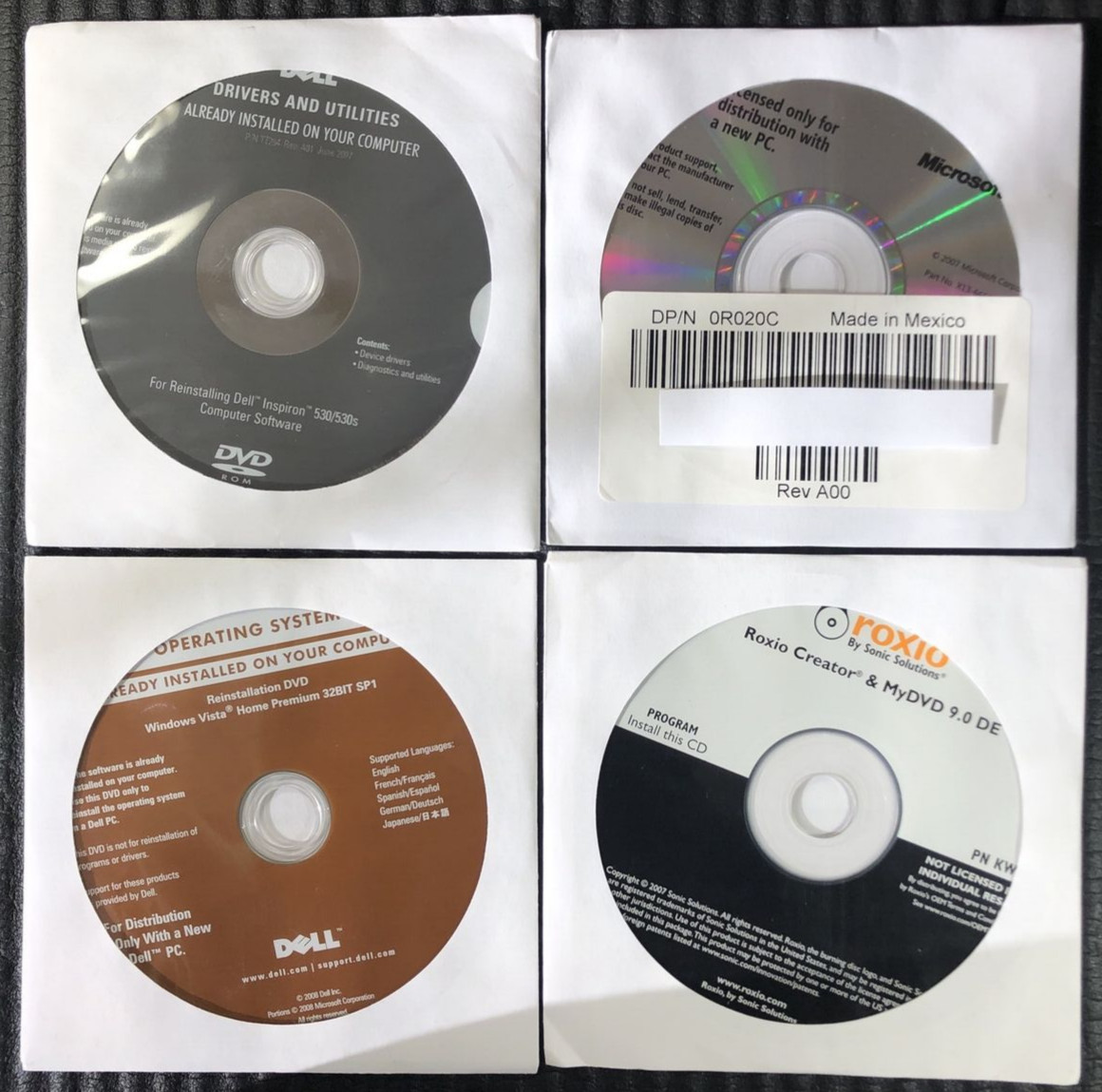 Microsoft Works 9.0 CD Windows Vista Home Prem DELL Drivers &Utilities Roxio NEW