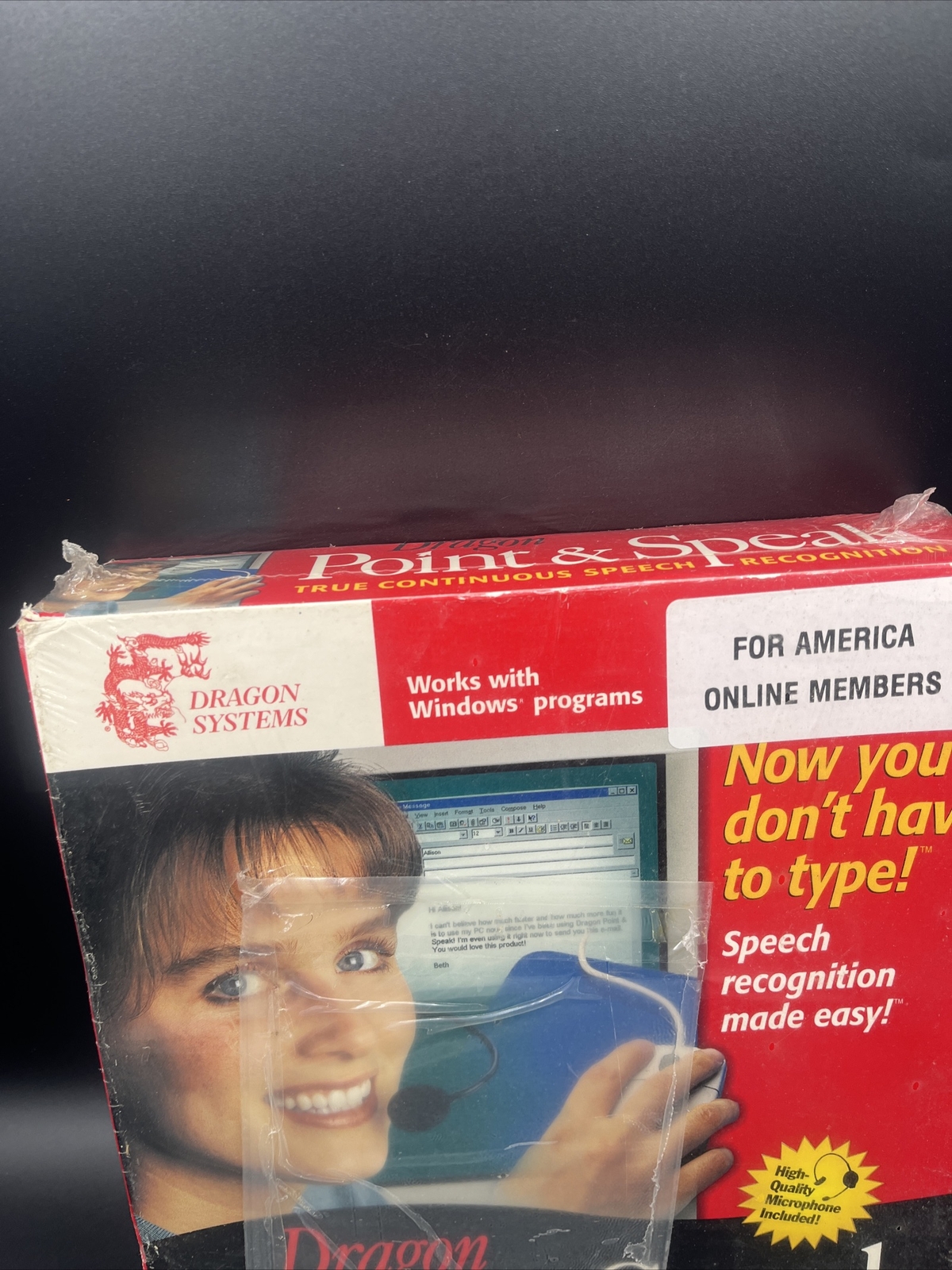 Dragon Point & Speak Speech Recognition Software, 1997 – Windows NEW