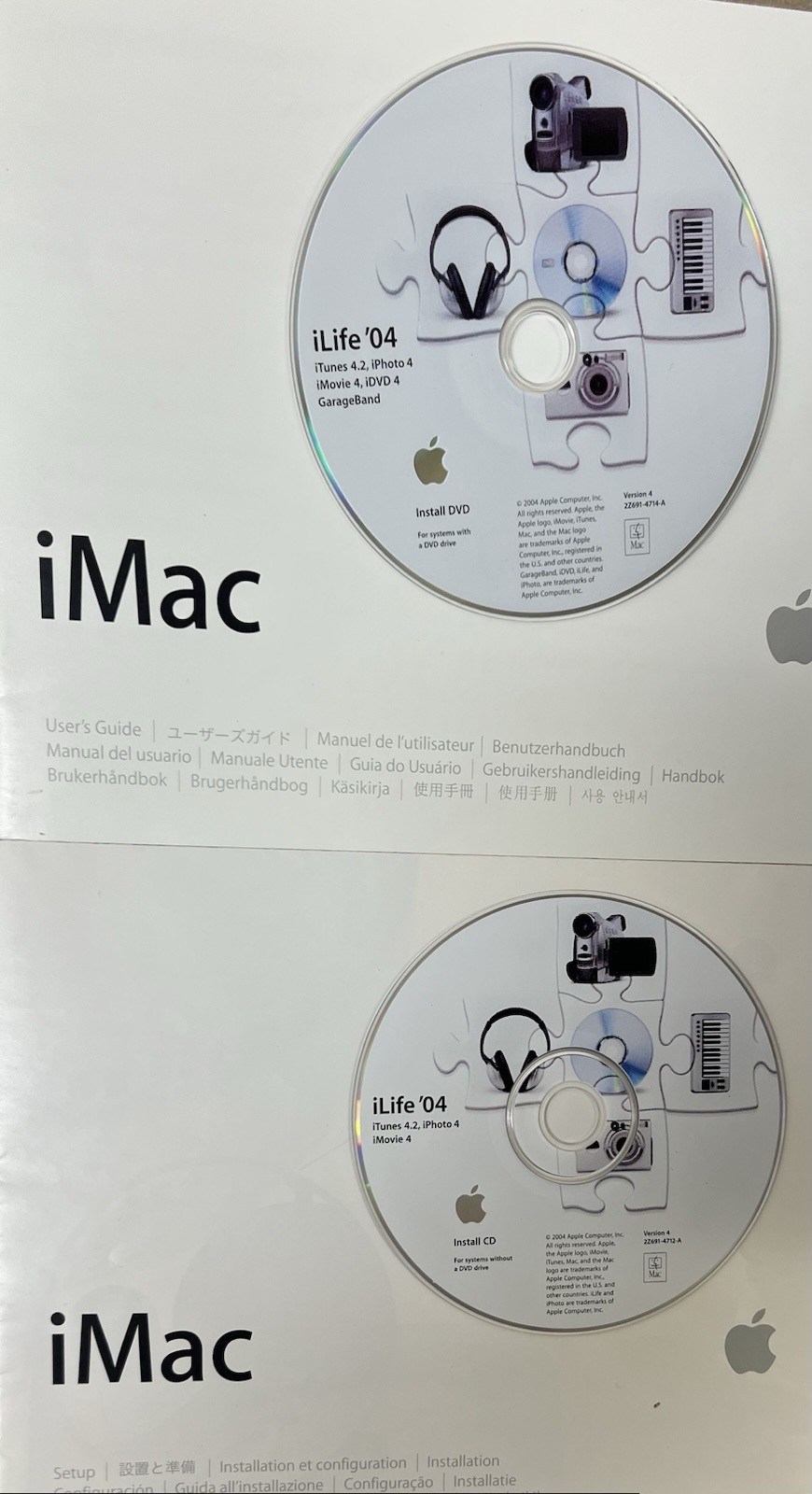 Apple iLife ’04 2Z691-4714-A DVD iMovie 4, iPhoto 4, iDVD 4, iTunes 4.2, & GB