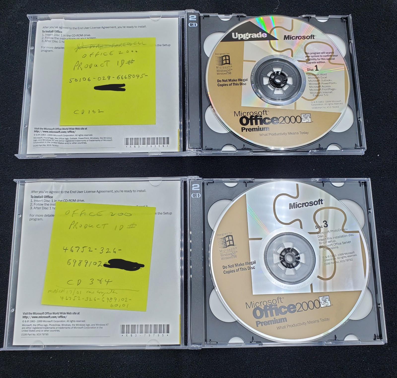 MICROSOFT OFFICE 2000 PREMIUM COMPLETE WIN 95 98 NT