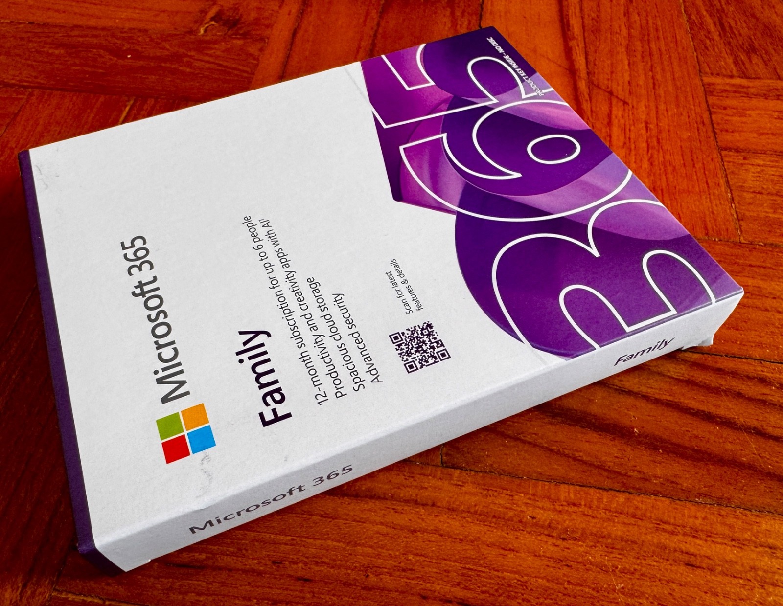 Microsoft 365 FAMILY 1-Year Subscription – Genuine Retail BOX Product Card APAC