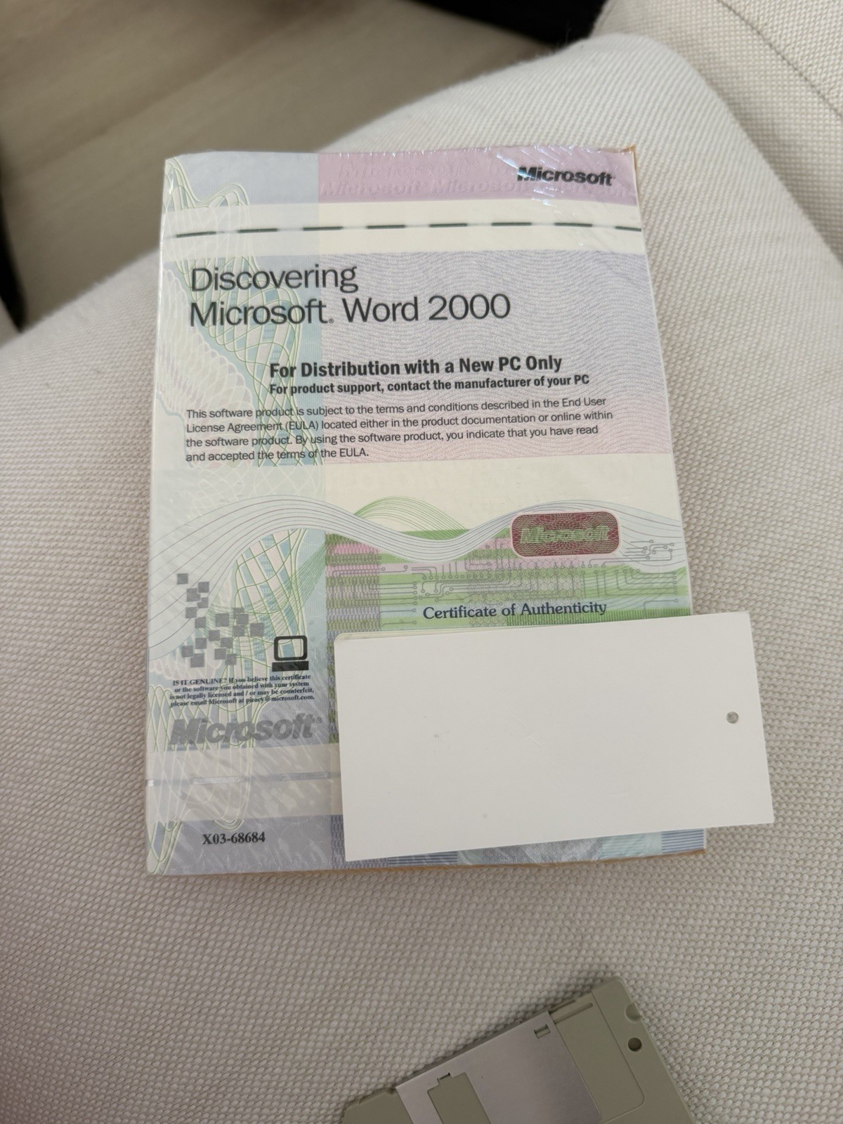 Discovering Microsoft Word 2000 w/Product Key CD-ROM Software Unopened