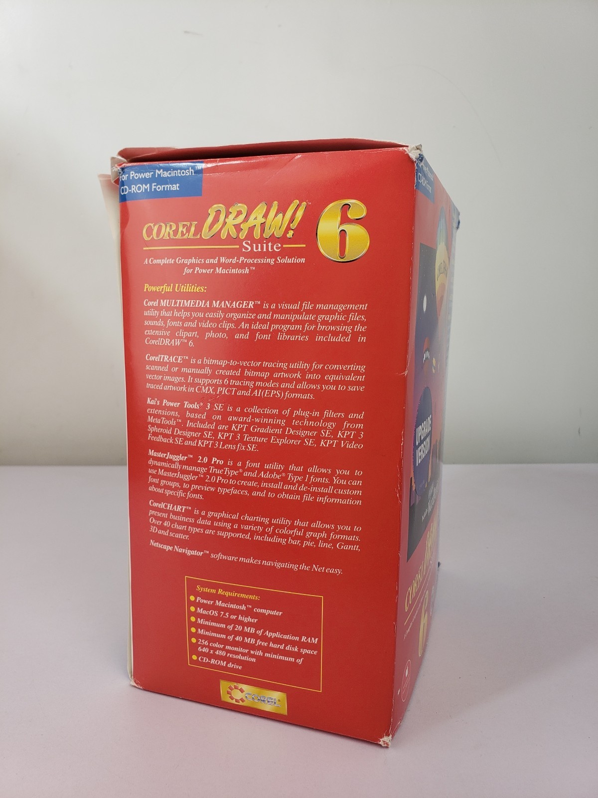 Corel Draw Suite 6 Power Mac 3 Disc Word Perfect 3.5 Sealed CD-ROMs Vtg Software