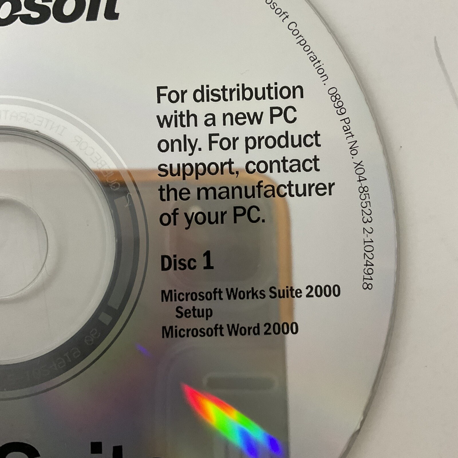 Microsoft Works Suite 2000 5 of 6 disks Missing Disk 2 No Key ElectronicsRecycle