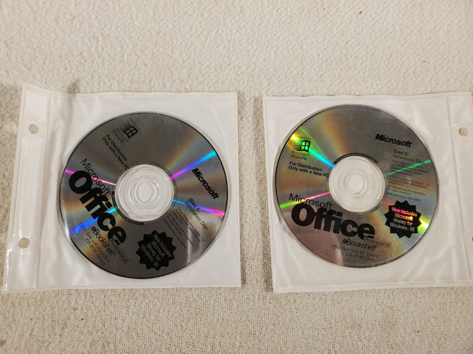 Vintage Microsoft Office Professional & Bookshelf for Windows 95 1996 7.0 & Key