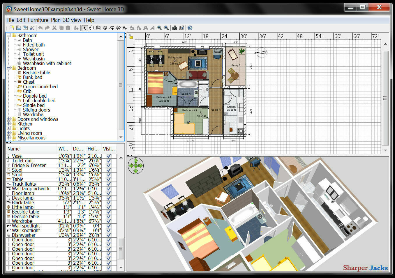NEW & Fast Ship! Sweet Home 3D Interior Design Decorator Modeling – Linux