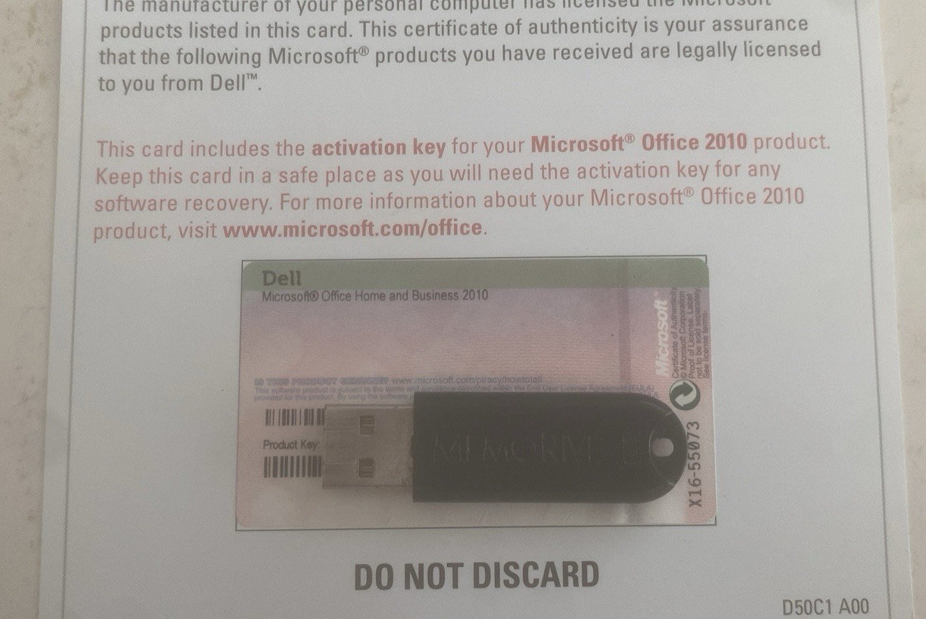 Microsoft Office 2010 Home And Business Product Key License Only