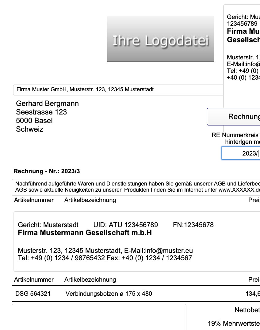 Warenwirtschaft Dienstleistungen Rechnungen Faktura Windows Mac 1x bezahlen