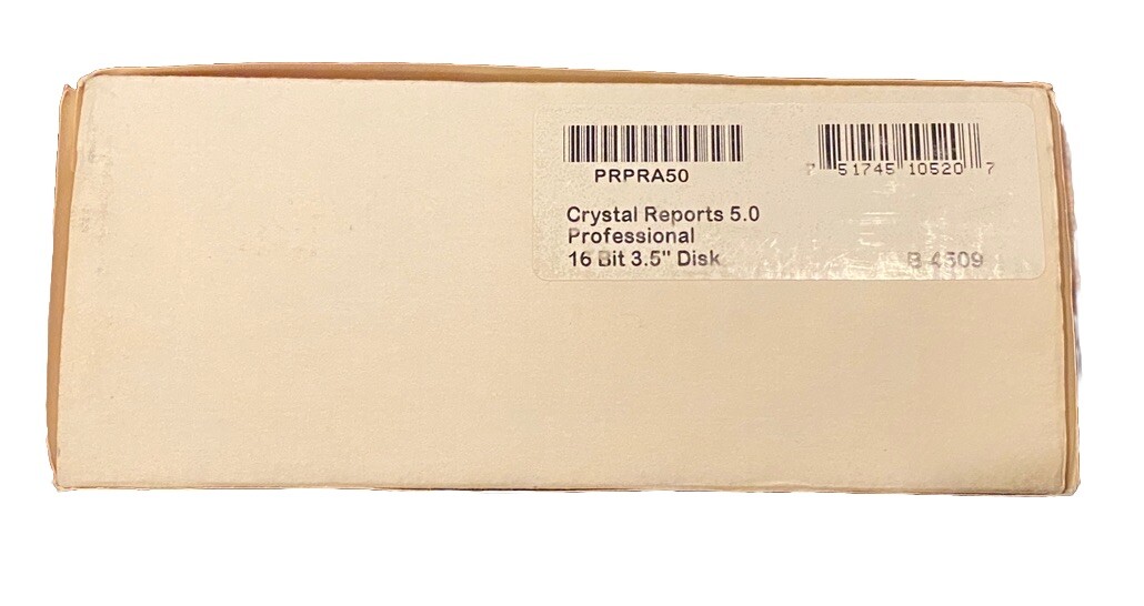 SEAGATE CRYSTAL REPORTS PROFESSIONAL 5.0 PC SQL DATABASES 16Bit 3.5″ DISKS B4509
